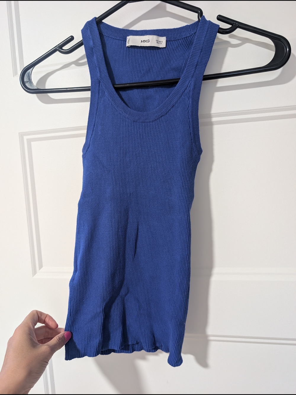 Mango Ribbed Tank Camisole in Royal Blue